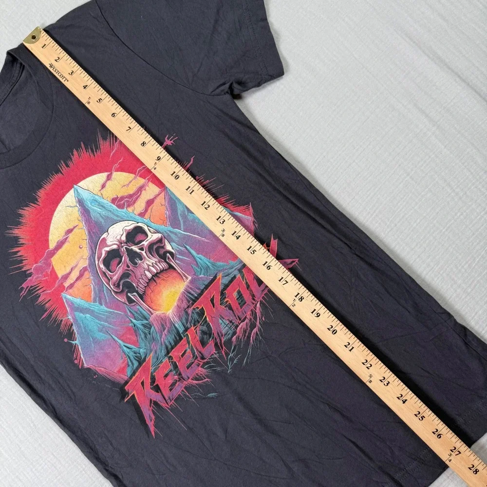 Reel Rock Film T Shirt XS Slim‎ Vince Anderson Skull Graphic Black Rock Climbing